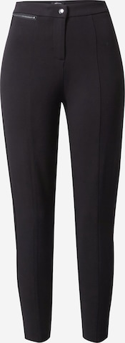 COMMA Slimfit Kalhoty – černá: přední strana