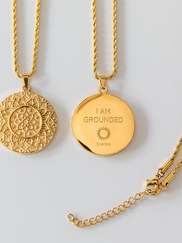 Divasya Necklace 'I am grounded' in Gold