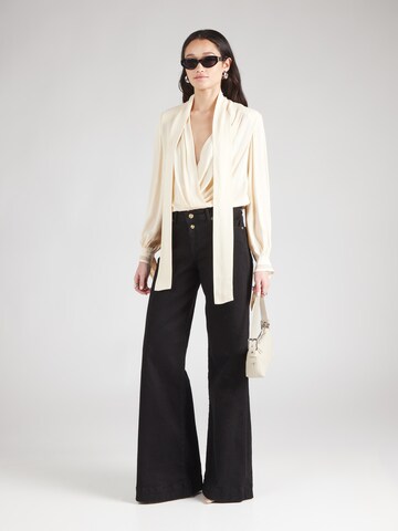 Body a camicia di Elisabetta Franchi in beige
