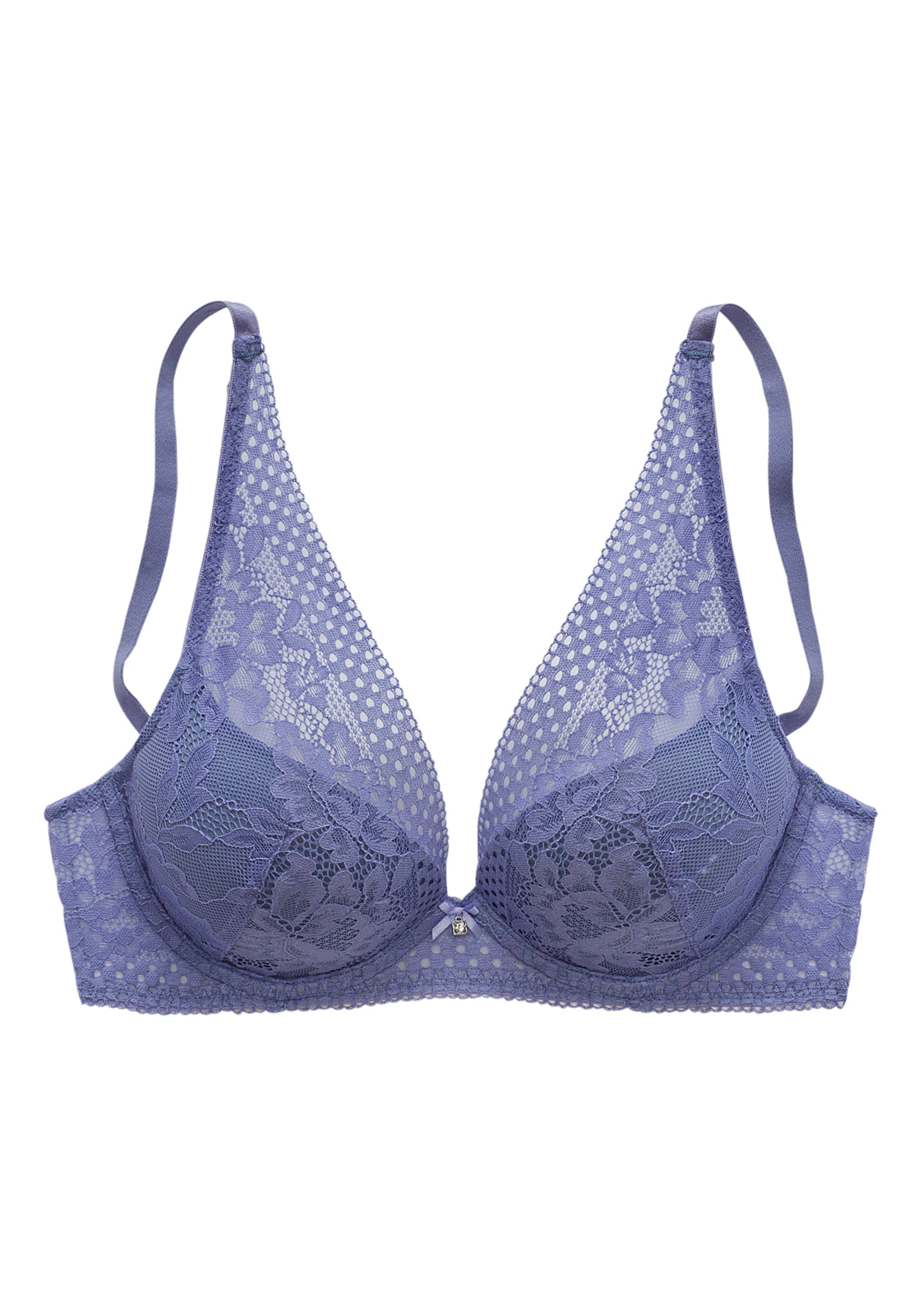 VIVANCE Triangle Bra in Blue: front