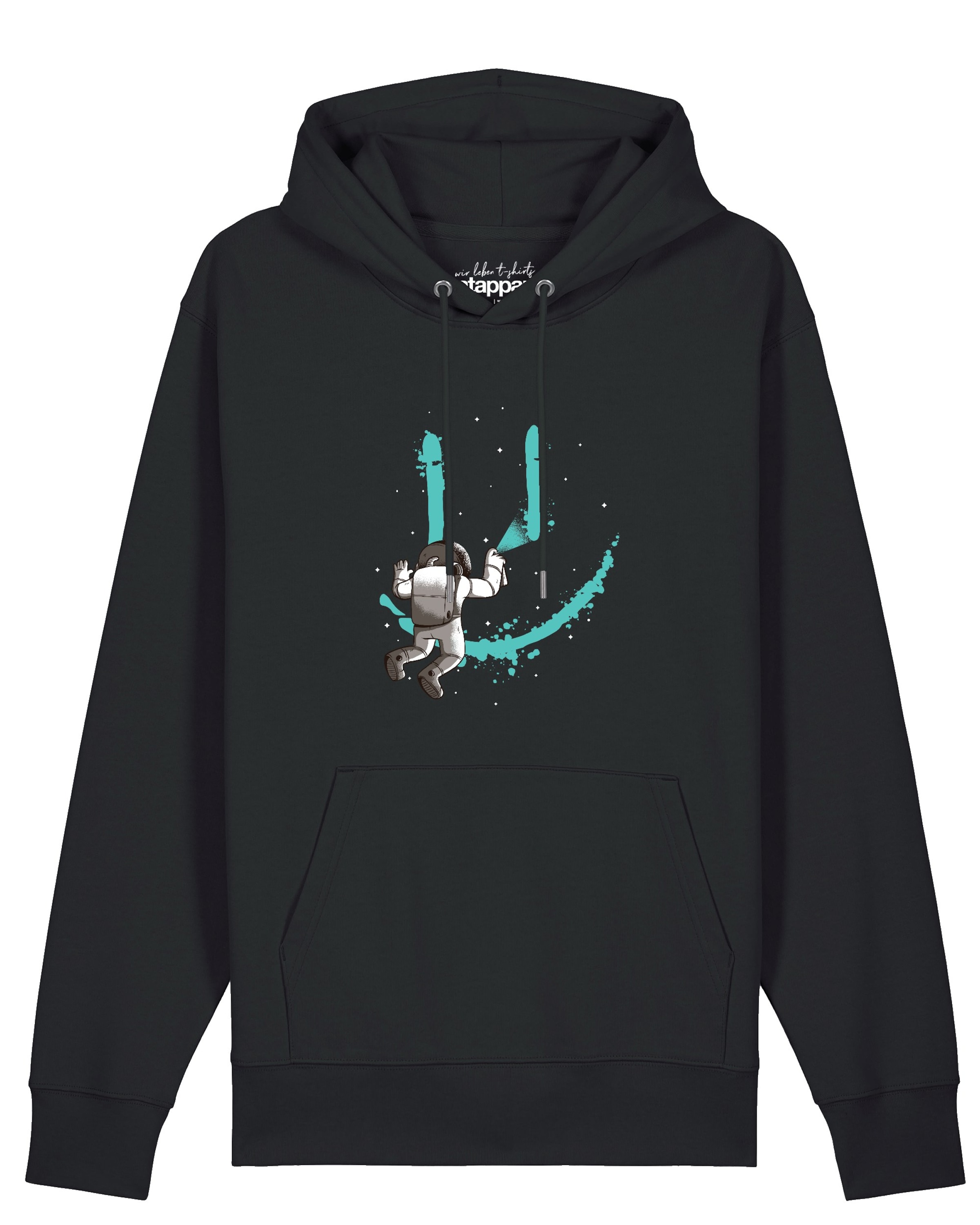 Sweat-shirt 'Graffiti Astronaut' Watapparel en noir : devant
