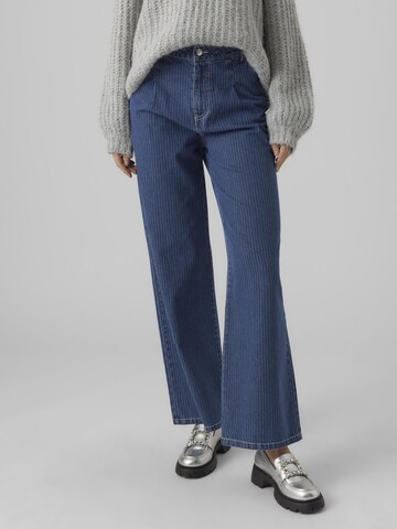 VERO MODA Wide leg Jeans 'KATHY EMMY' in Blauw: voorkant