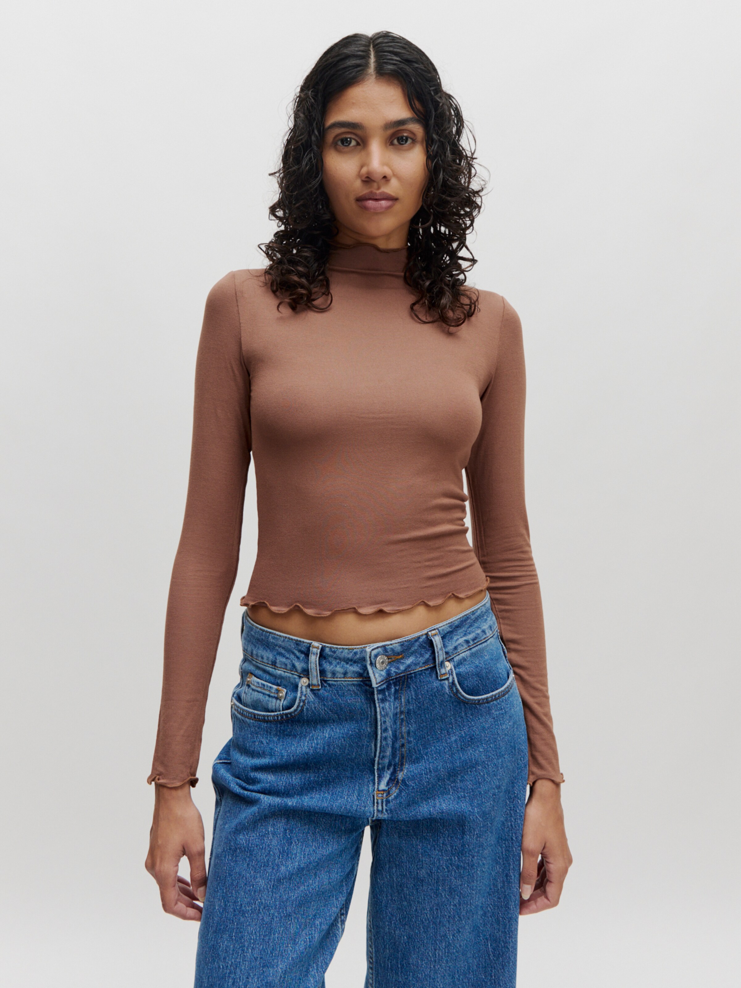 EDITED Shirt Daniela in Brown ABOUT YOU