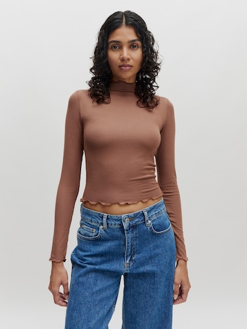 EDITED Shirt 'Daniela' in Brown: front