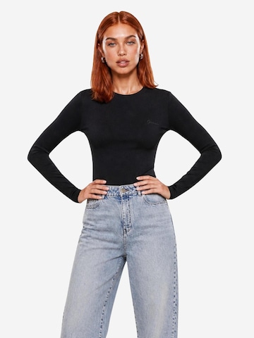 Top 'CHARA LONG SLEEVE KN V6YP05 K4260' di GUESS in nero: frontale