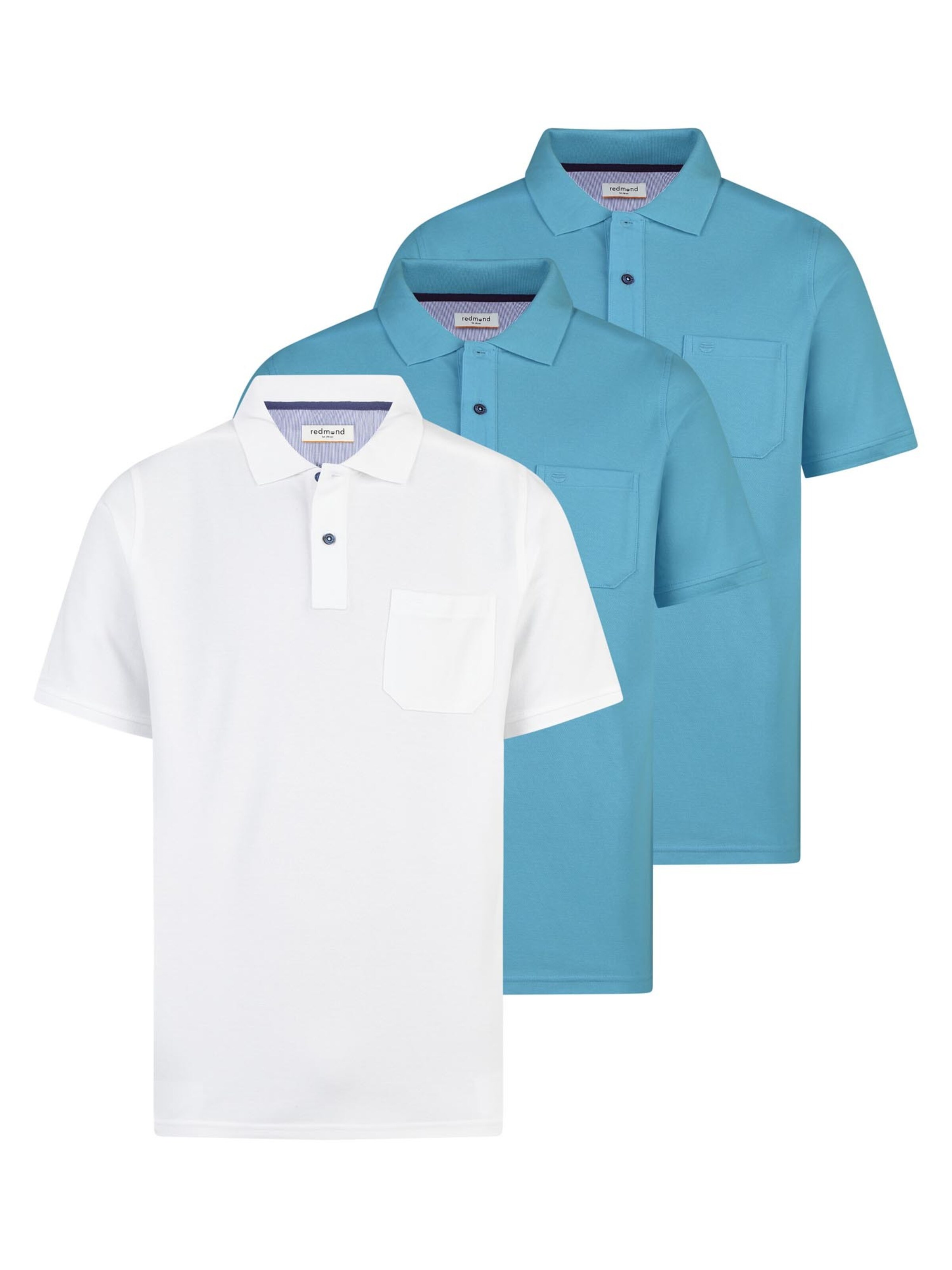 redmond Shirt 'Basic'‌‌‌‌‌‌ in Blau: Vorderseite