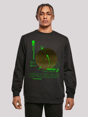 F4NT4STIC Sweatshirt 'Retro Gaming SpaceWar' in Zwart: voorkant
