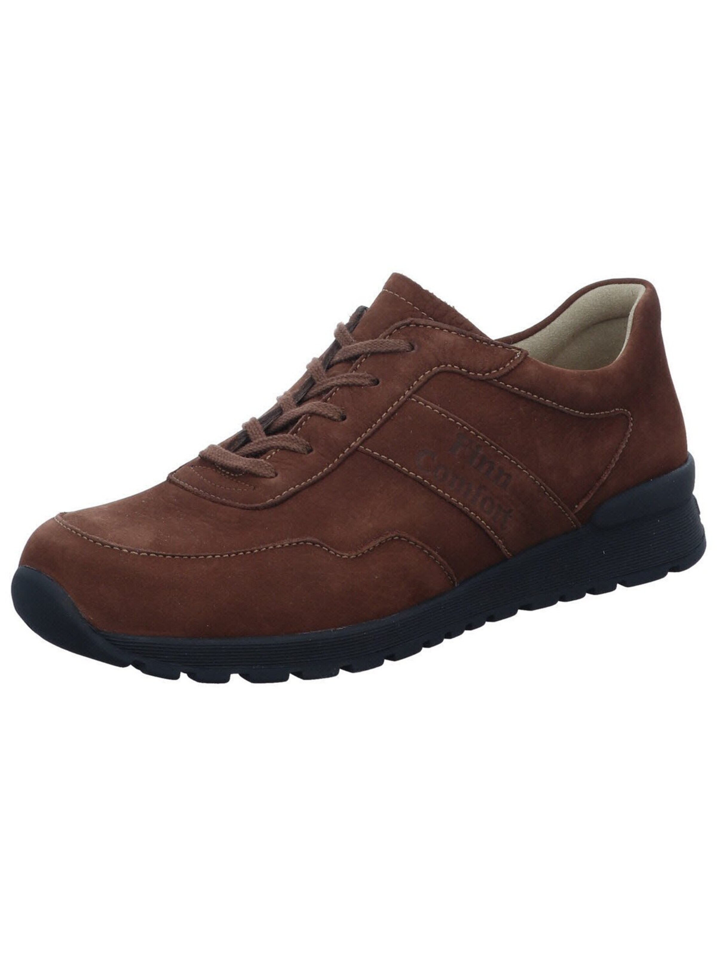 Finn Comfort Knytsko 'Sneaker Herren 01370 251130 Nubukleder in braun' i brun: framsida