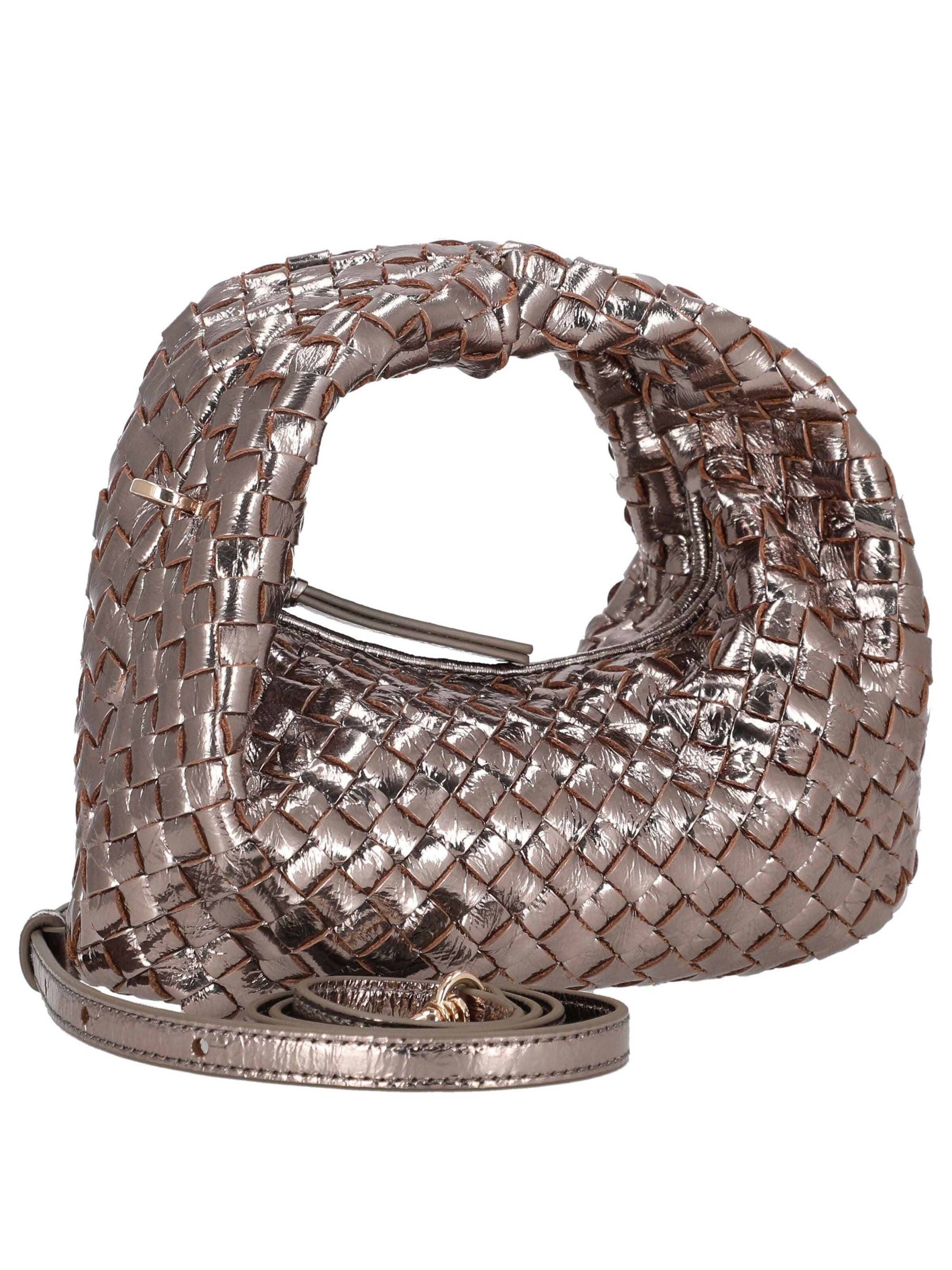 Les Visionnaires Handbag 'Greta Micro Weave' in Brown