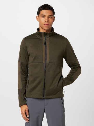 ICEPEAK Athletic Zip-Up Hoodie 'ALVENE' in Green: front