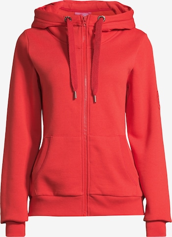 salzhaut Sweatjacke 'Sööte' in Rot: Vorderseite