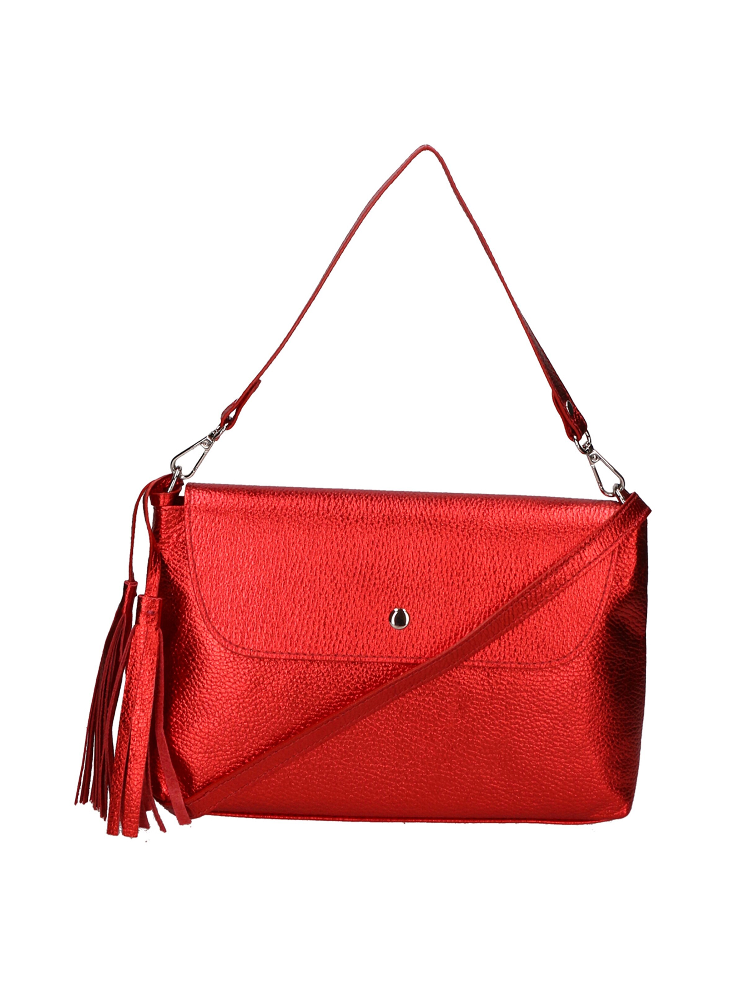 Pochette 'Pochette Donna Pelle Dollaro Laminato con Tracolla Rimovibile - Made in Italy' di Gave Lux in rosso