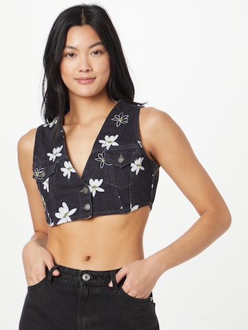 Nasty Gal Top 'Daisy' | modra barva: sprednja stran