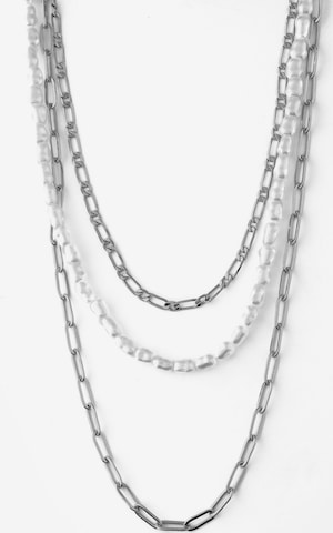 Orelia Necklace in White: front