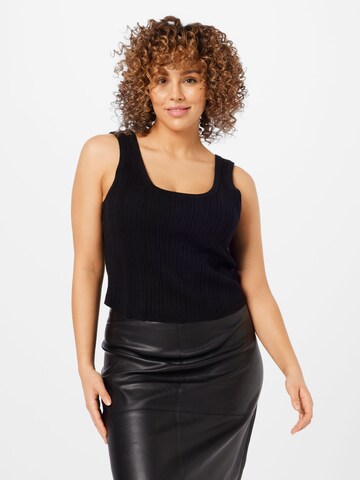 ABOUT YOU Curvy Top 'Lavina' in Zwart: voorkant