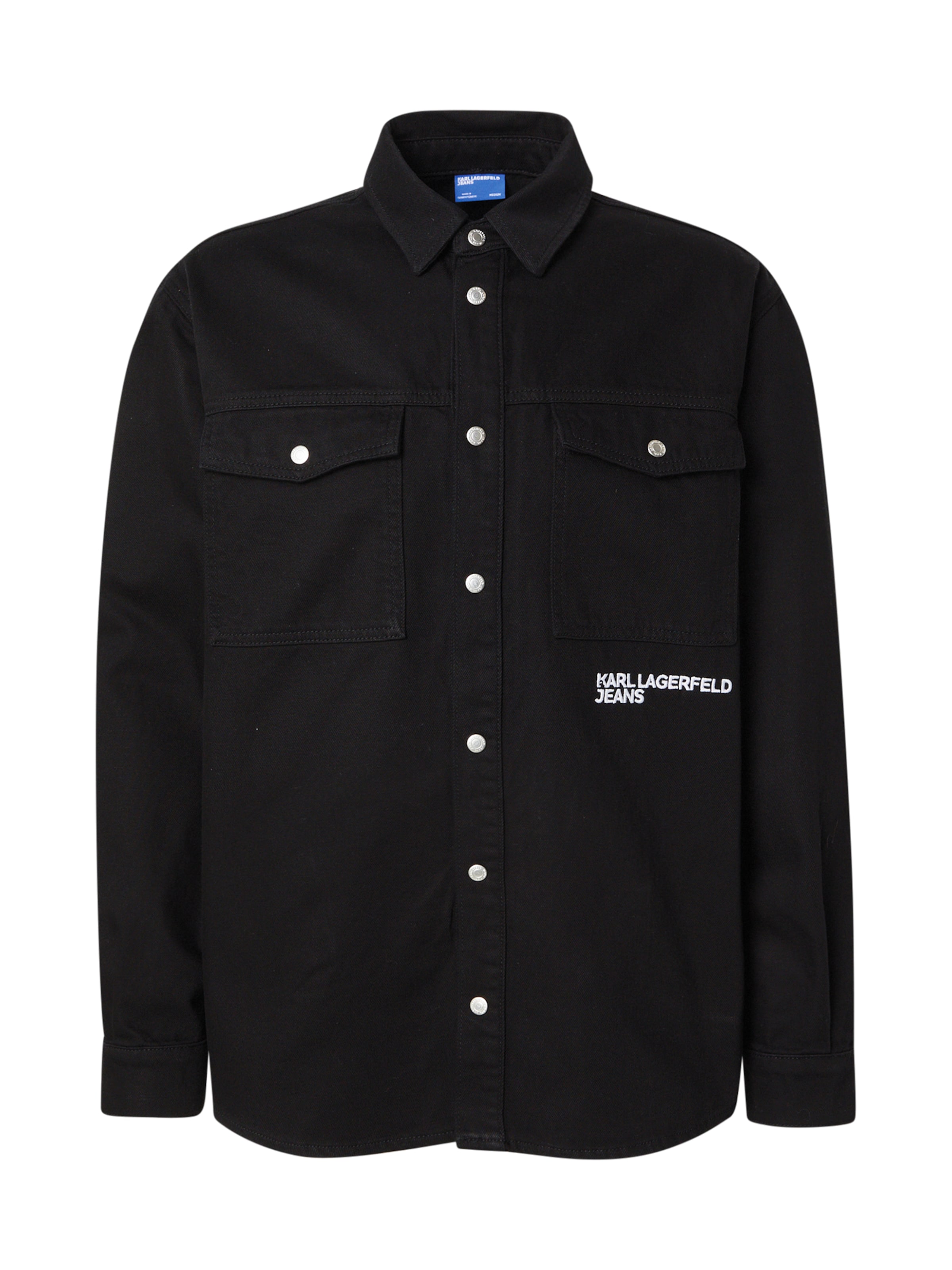 KARL LAGERFELD JEANS Kevad-sügisjope, värv must: eest vaates