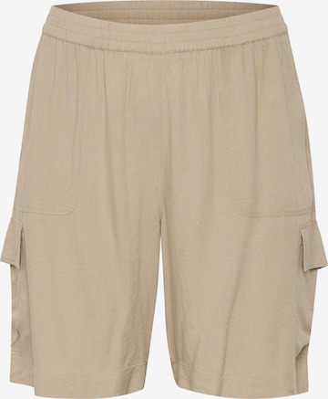 KAFFE CURVE - Loosefit Pantalón cargo 'Mille' en beige: frente