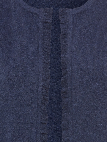 Olsen Cardigan, mit Fransen am Saum, Länge ca. 52 cm in Blau
