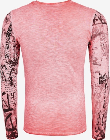 Rusty Neal Cooles Longsleeve mit angesagten Prints in Rot