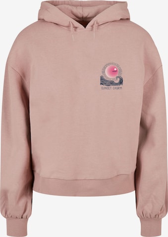 Sweat-shirt 'Sunset Charm' Merchcode en rose : devant