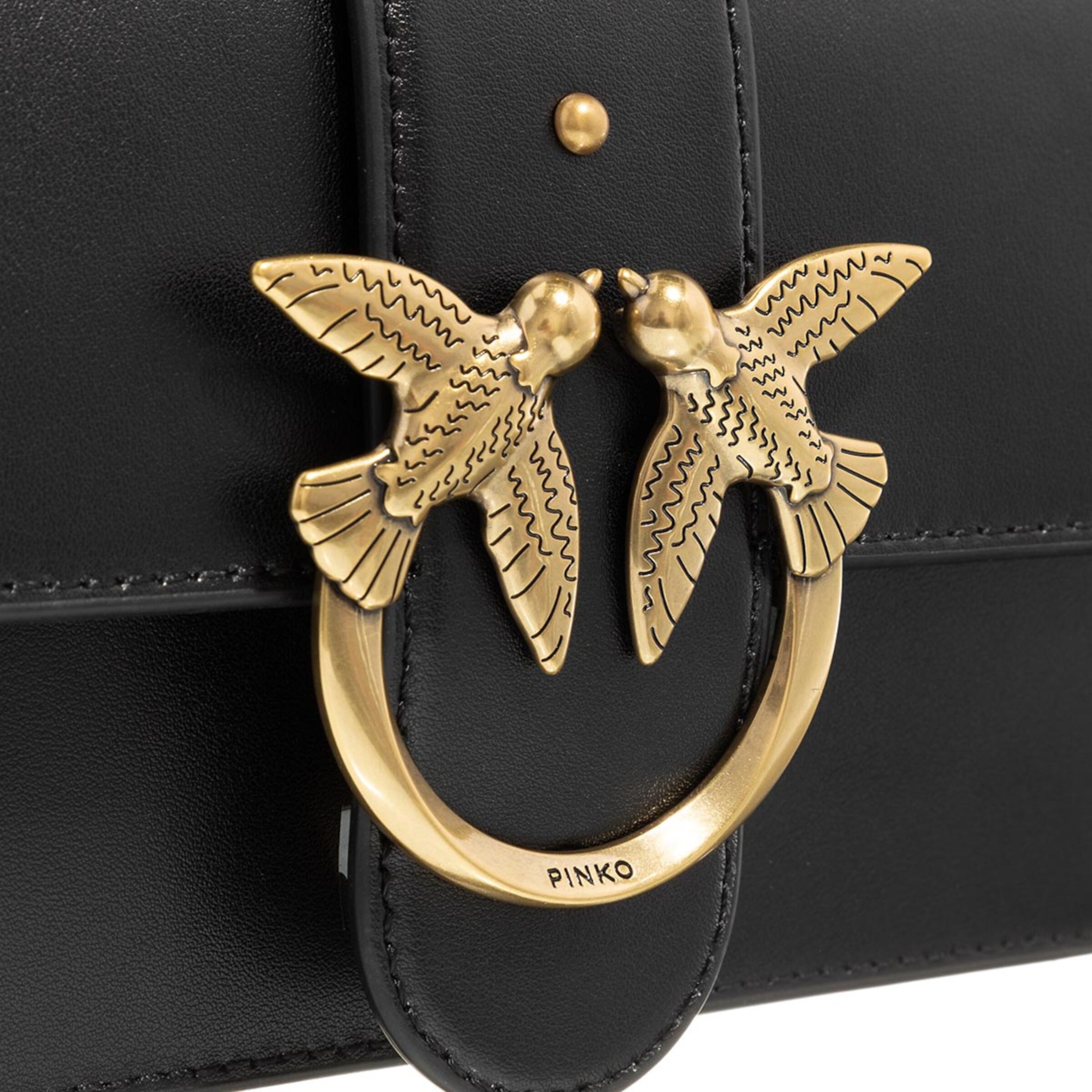 PINKO Чанта с презрамки 'Love One' в черно