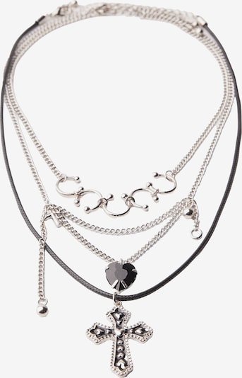 Bershka Necklace in Black / Silver, Item view