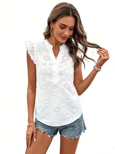MEETWEE Top 'blouse' in S in de kleur Wit, Productweergave