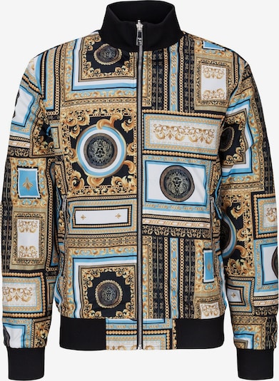 19V69 ITALIA Prijelazna jakna 'Dino' u morsko plava / svijetloplava / zlatno žuta / bijela, Pregled proizvoda