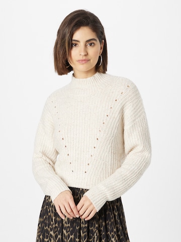 TOM TAILOR DENIM Sweater in Beige: front