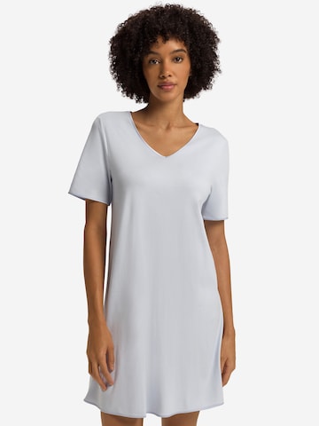 Hanro Nachthemd ' Cotton Silk ' in Blau: Vorderseite