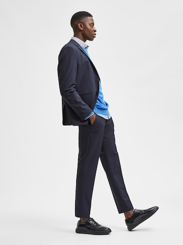 SELECTED HOMME Slim fit Pleated Pants 'Josh' in Blue