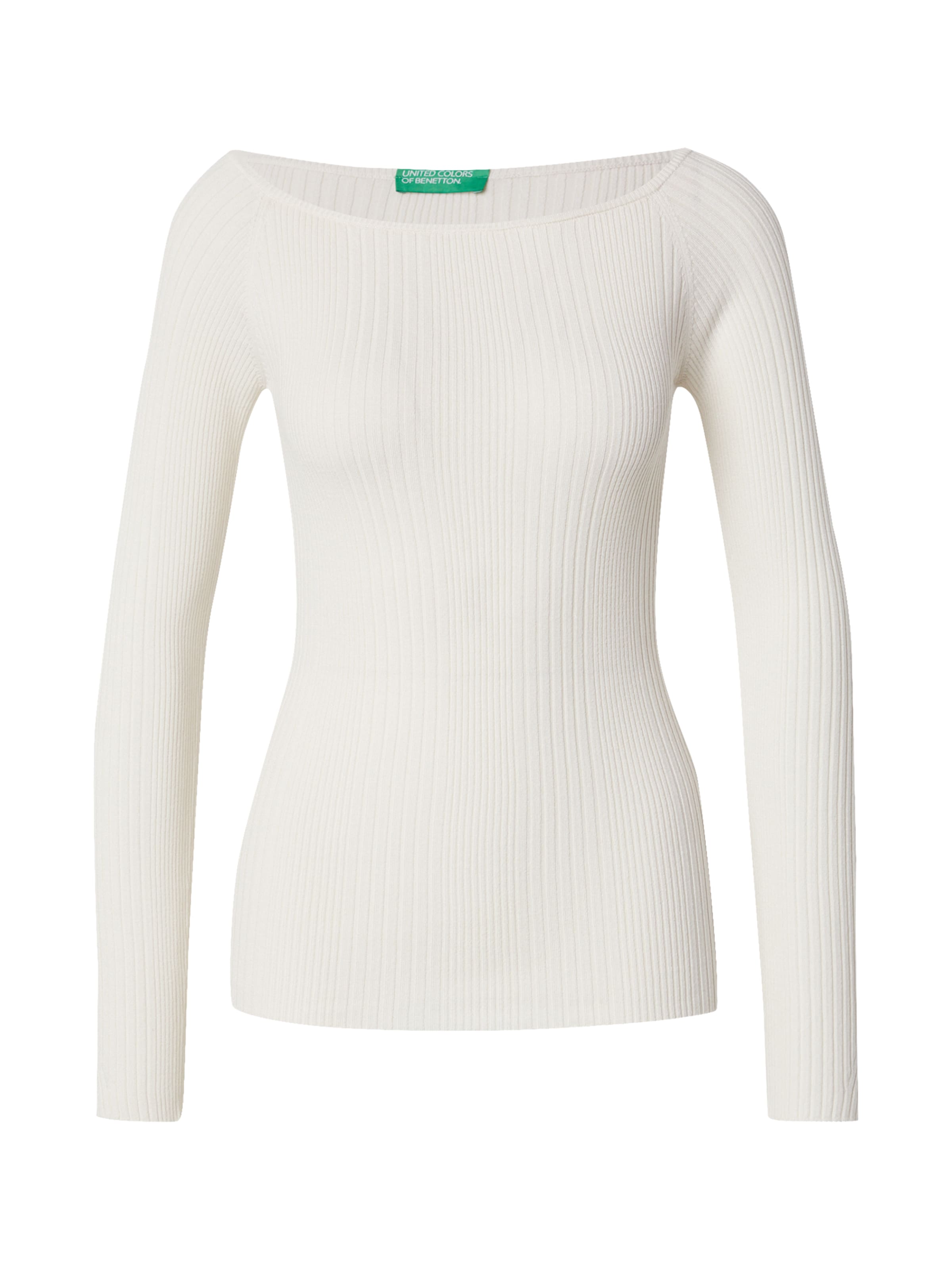 Pull-over UNITED COLORS OF BENETTON en blanc : devant