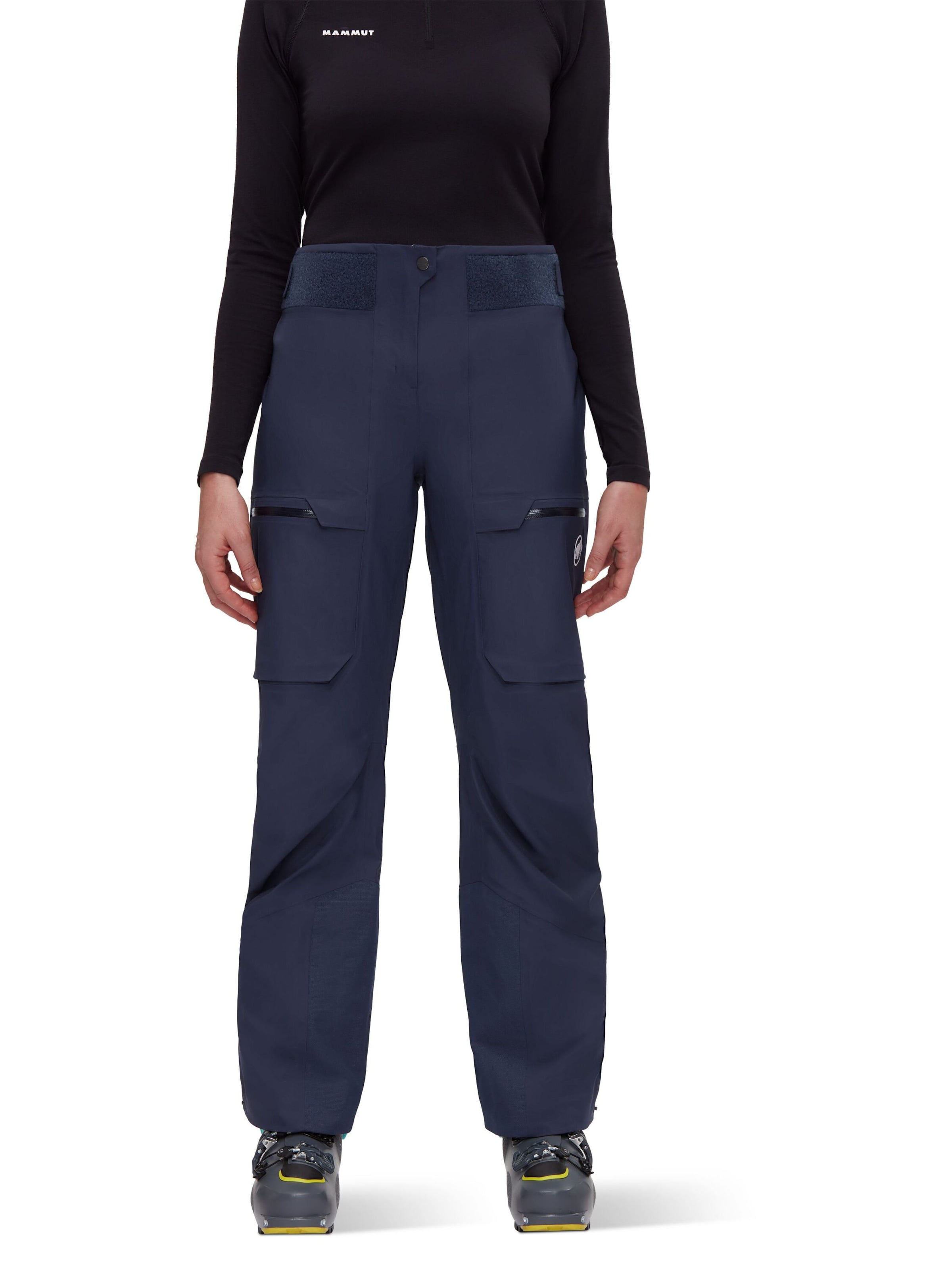 MAMMUT Regular Outdoor Pants 'Haldigrat' in Blue: front