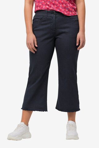 Ulla Popken Wide leg Jeans in Blauw: voorkant