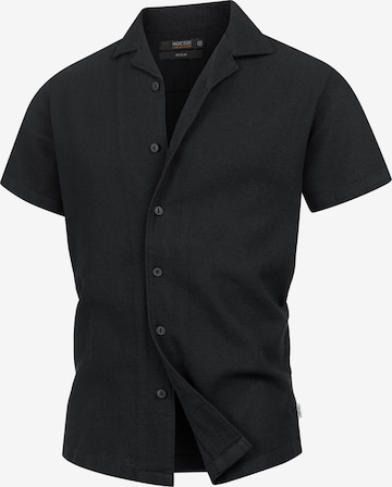 INDICODE JEANS Button Up Shirt 'Cosby' in Black: front