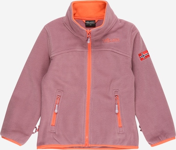 Veste en polaire fonctionnelle 'Oppdal' TROLLKIDS en violet : devant