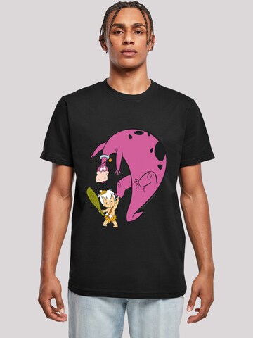 F4NT4STIC T-Shirt 'Bamm Bamm And Dino' in Schwarz: Vorderseite