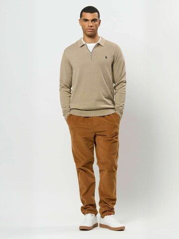 U.S. POLO ASSN. Pullover ' UMSanka ' in Beige