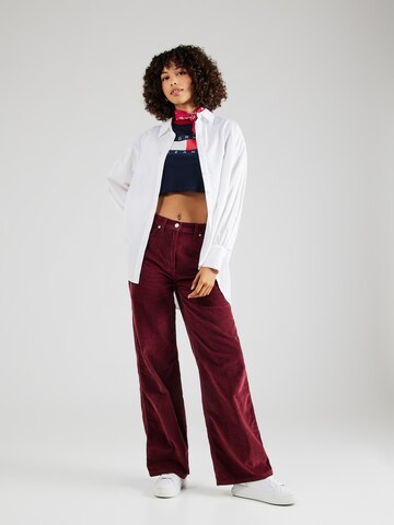 Tommy Jeans Wide leg Trousers 'CLAIRE' in Purple