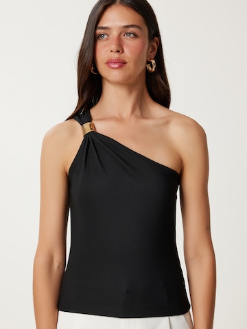 Tops en tricot Happiness İstanbul en noir