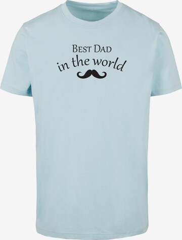 Merchcode Shirt 'Fathers Day - Best dad in the world 2' in Blauw: voorkant