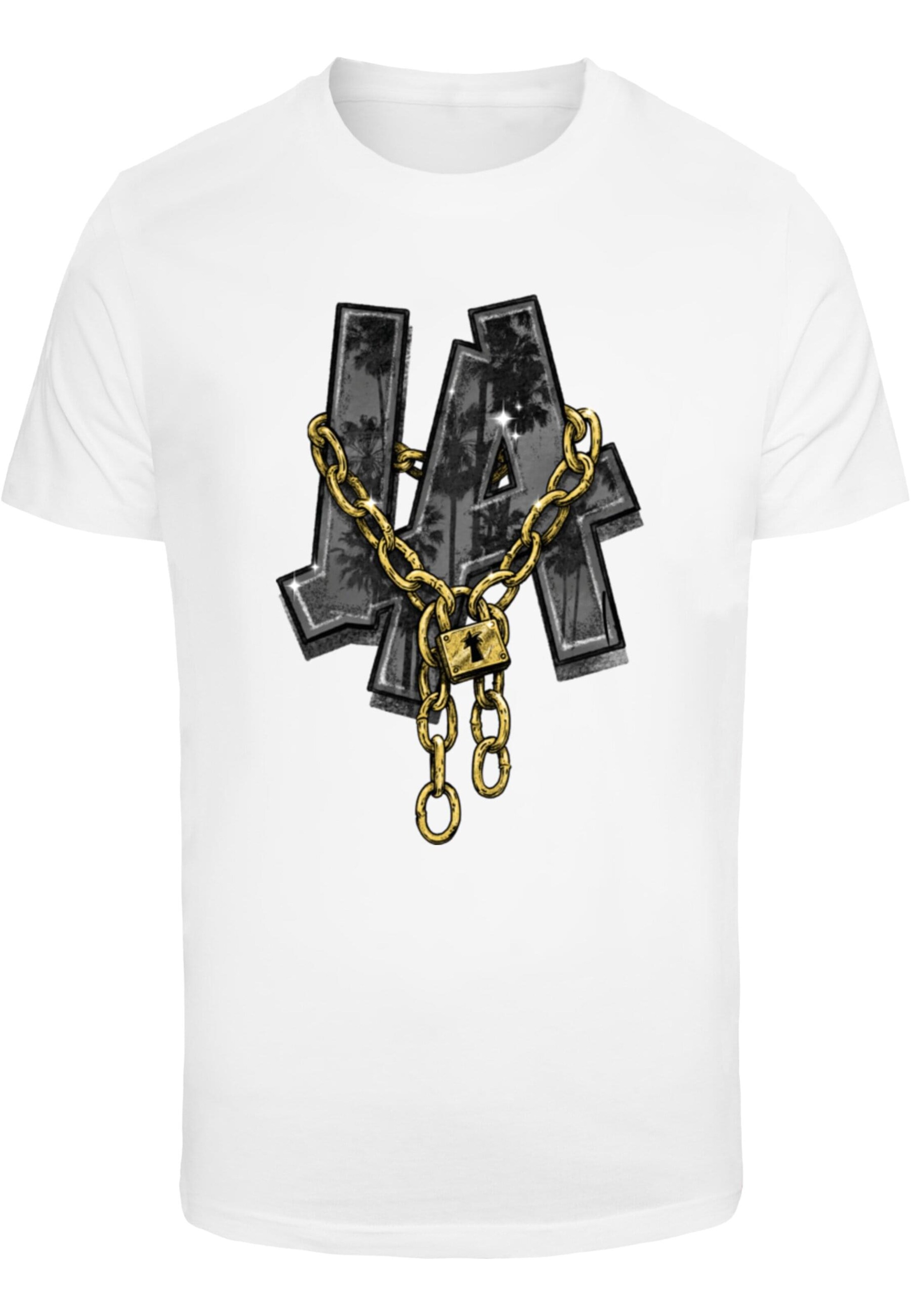T-Shirt 'LA Chains' Mister Tee en blanc : devant