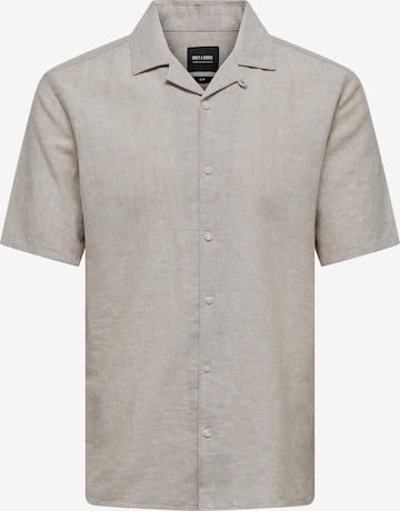 Coupe slim Chemise 'Caiden' Only & Sons en gris : devant