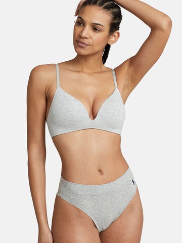 Polo Ralph Lauren Triangle Bra 'Essentials' in Grey: front