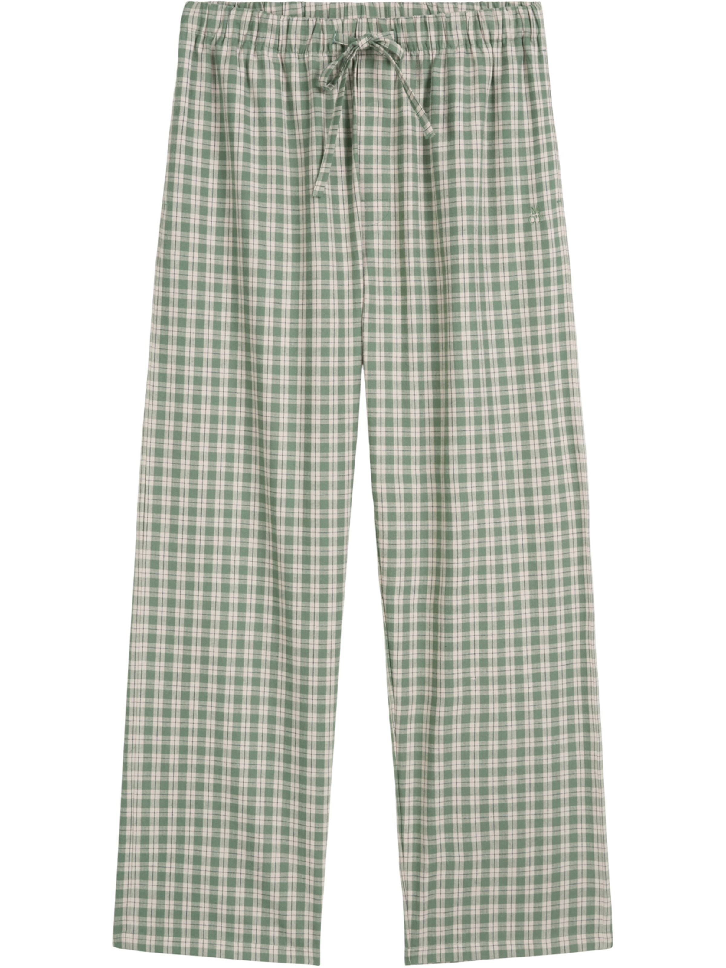 Marc O'Polo - Pantalón de pijama ' Cozy Flannel ' en verde: frente