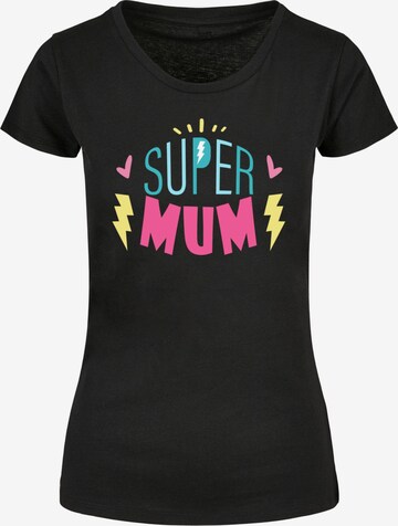 ABSOLUTE CULT Shirt 'Mother's Day - Super Mum' in Black: front