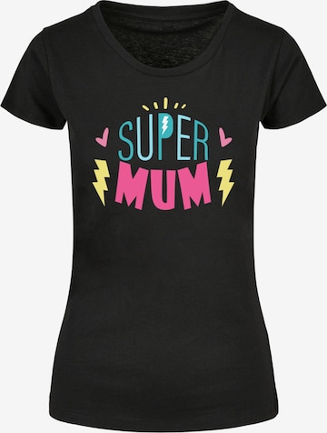ABSOLUTE CULT T-Shirt 'Mother's Day - Super Mum' in Schwarz: predná strana