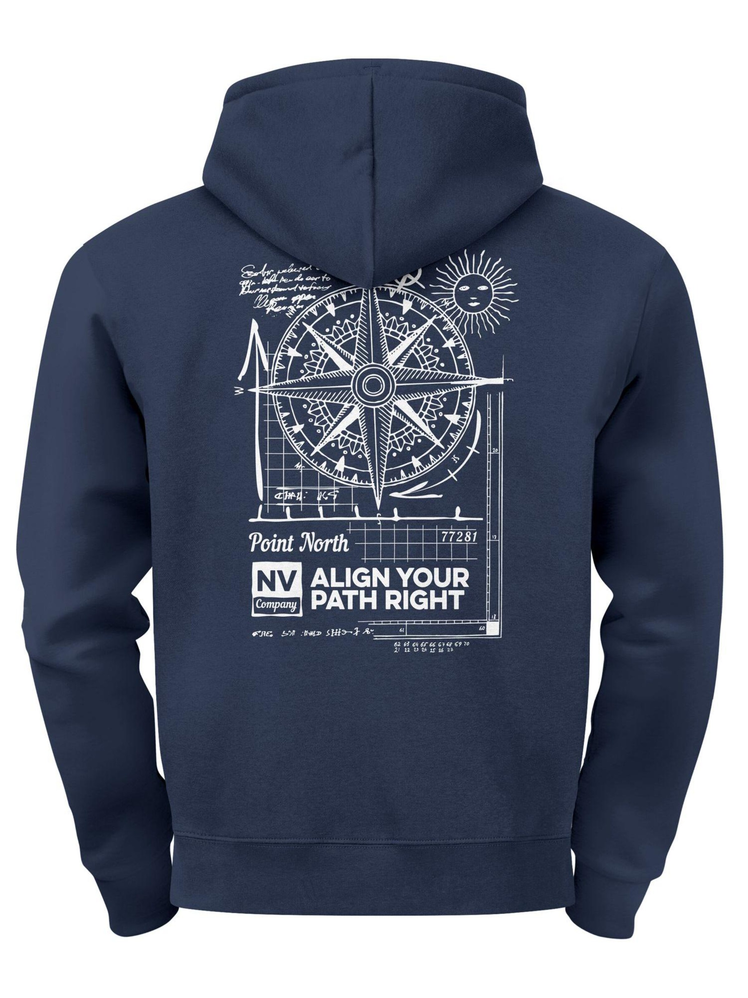 Neverless Sweatshirt 'Compass'‌‌‌‌‌‌ in Blau