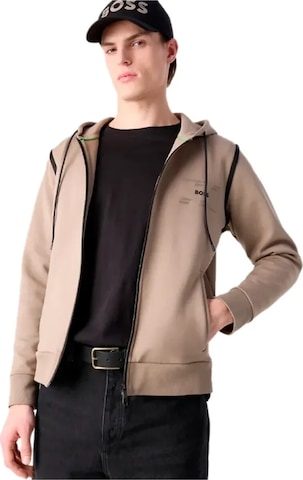 BOSS Sweatshirt 'Essential B' in Grey: front