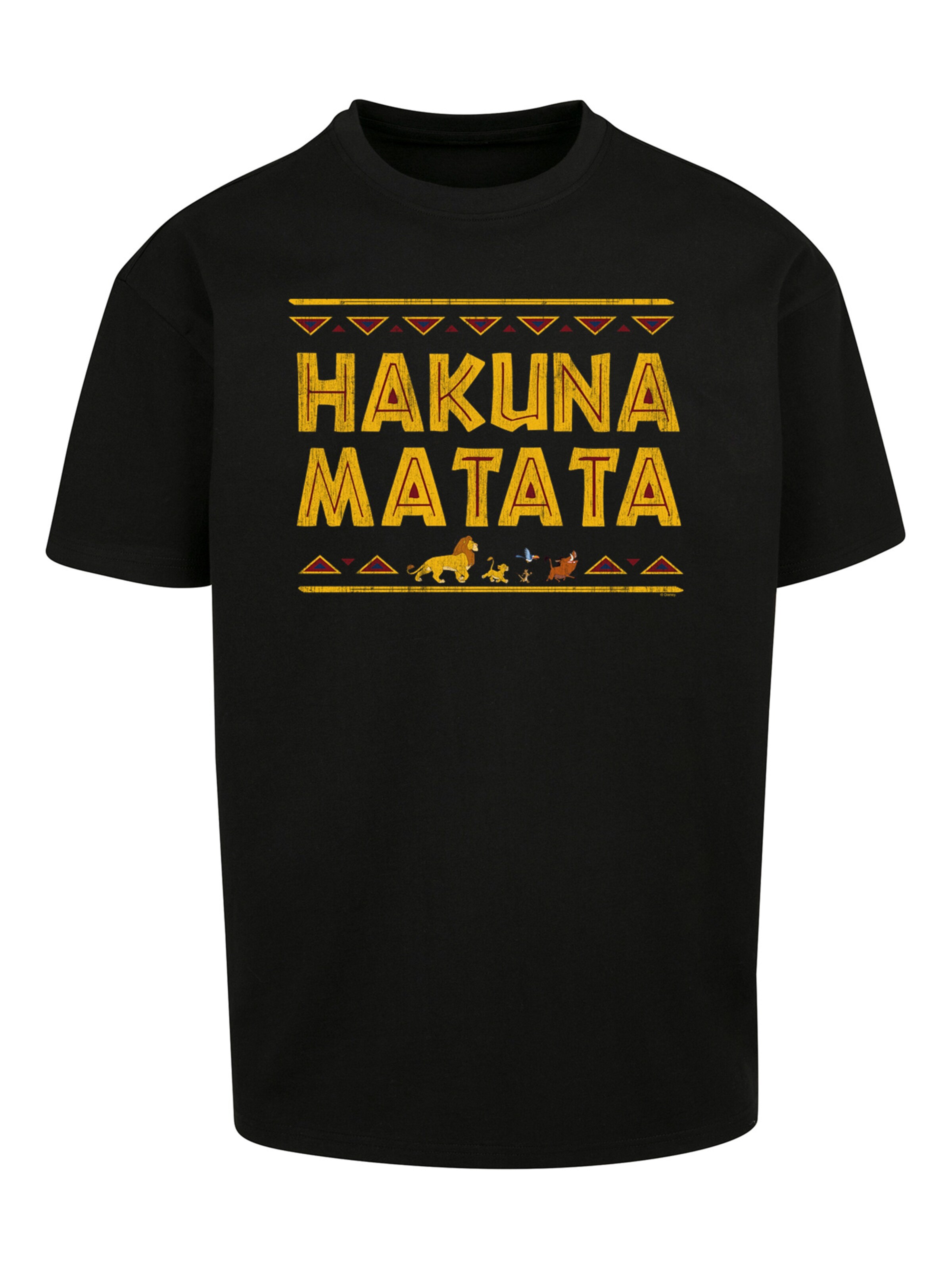 T-Shirt 'König der Löwen Film Hakuna Matata' F4NT4STIC en noir : devant